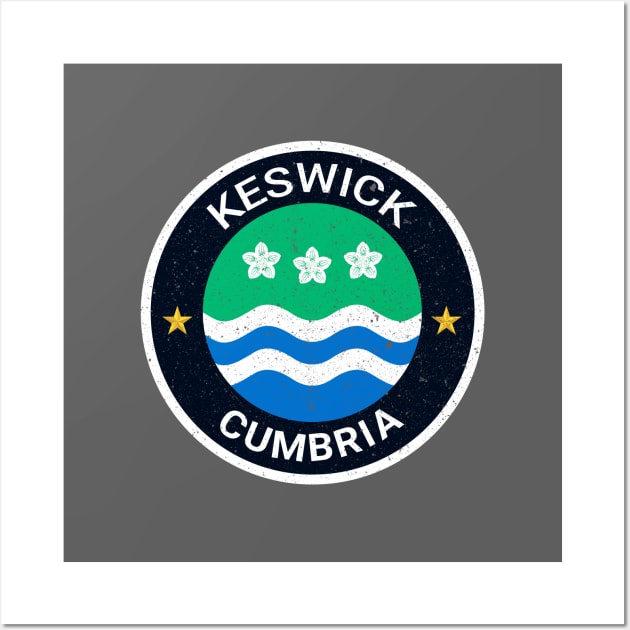 Keswick - Cumbria Flag Wall Art by CumbriaGuru